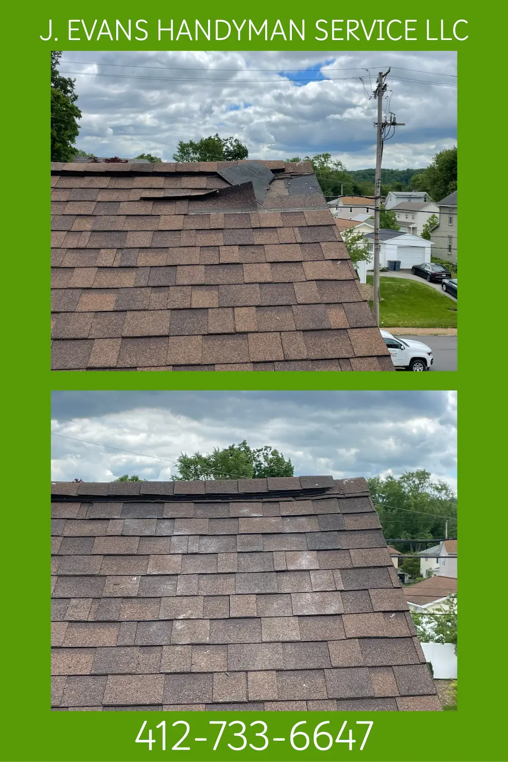 Roof Repair - Before & After