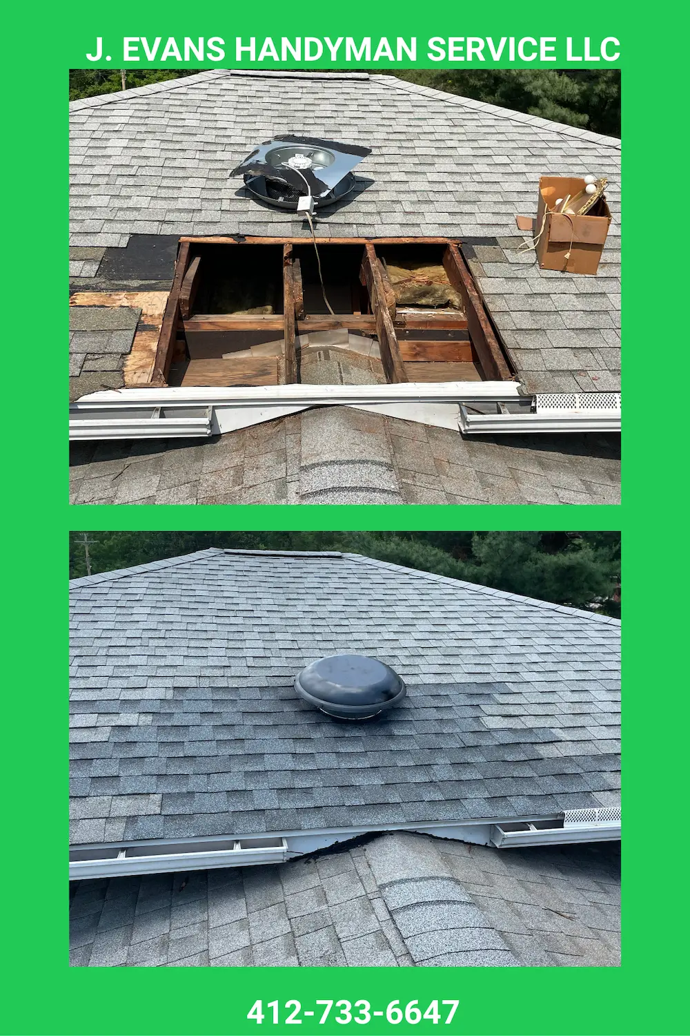 Roof Repair - Before & After